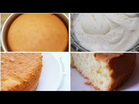 Easiest Sponge cake EVER!! 🔥 3 ingredients ONLY😍 NO OIL‼  Airy, Light & Spongy - سبونج كيك