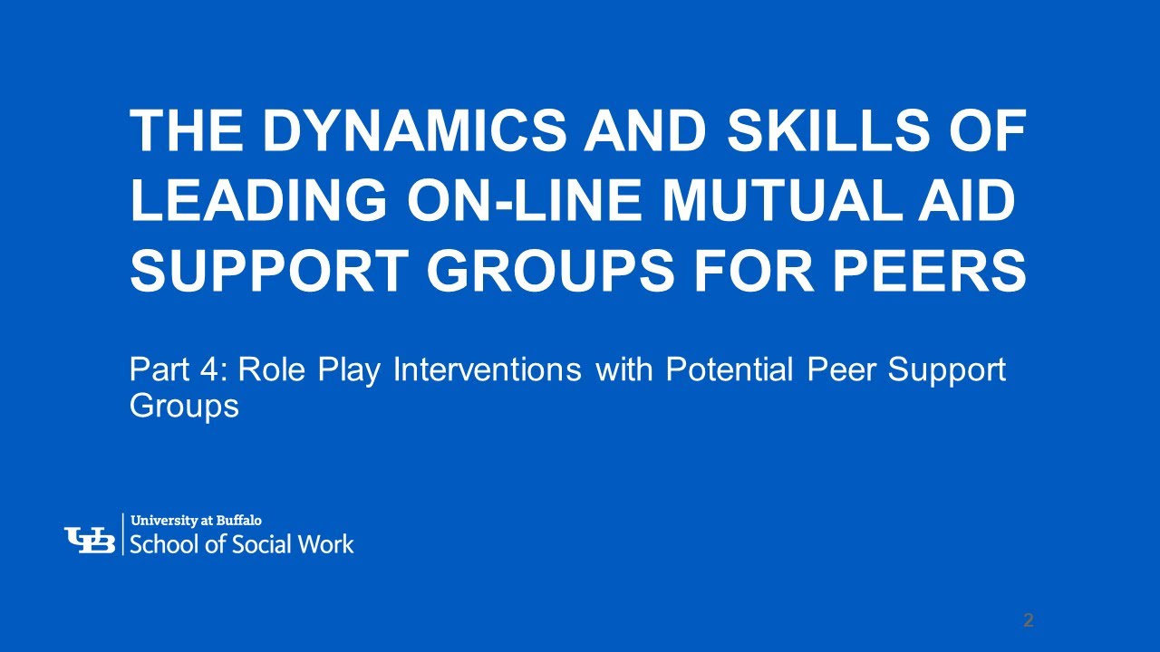 Part 4: Role Play Interventions with Potential Peer Support Groups