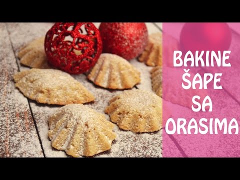 Grandma's paws with walnuts. Dry cake for various celebrations.