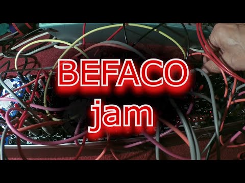 Befaco Kickall making a whole arrangement in stereo, Chopping Kinky and the ST Modular Karl filter