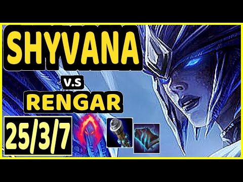CINKROF (SHYVANA) vs RENGAR - QUADRAKILL 25/3/7 KDA JUNGLE GAMEPLAY - EUW Ranked MASTER