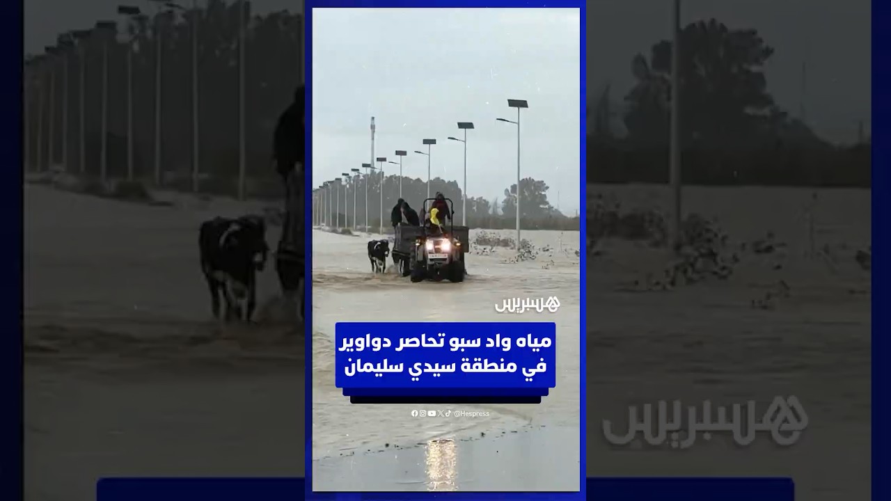 مياه واد سبو تحاصر دواوير في منطقة سيدي سليمان والسلطات تجلي السكان thumbnail