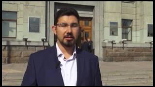 Вручение удостоверение депутата ЗС Иркутской области третьего созыва Степану Франтенко