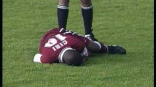 Lightning strikes footballers