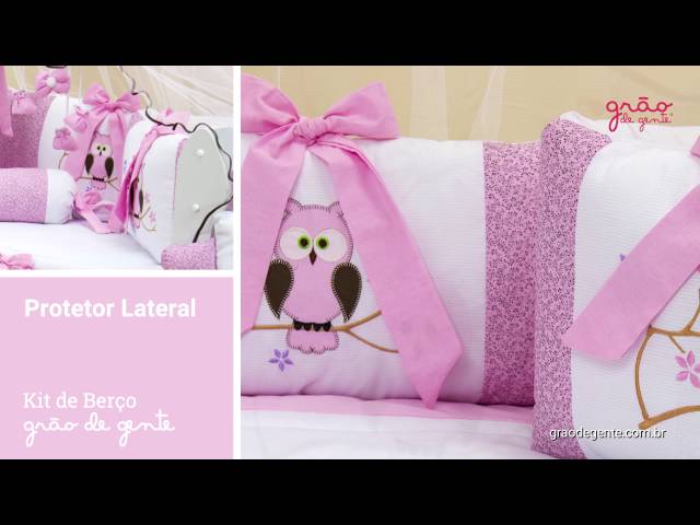 Kit Berço Corujinha Rosa | Ref: 51996