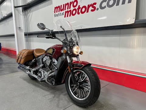 2019 SOLDSOLDSOLD Indian Scout Indian Red & Thunder Black Brown Leather Seat/Saddle Bags 599kms!