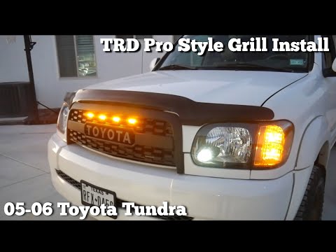 DIY 05-06 Toyota Tundra Aftermarket Grill Install - TRD Replica with LED Lights