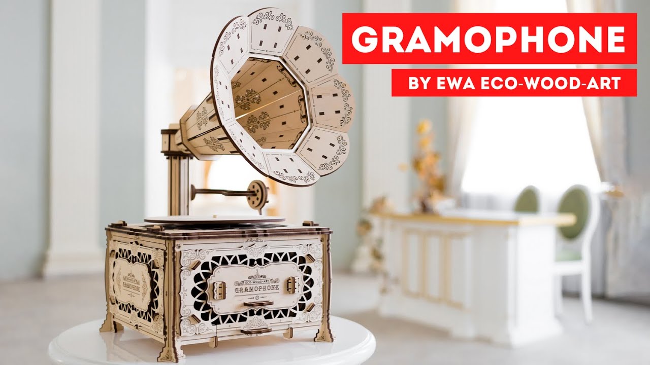 Eco-Wood-Art Construction kit Gramophone