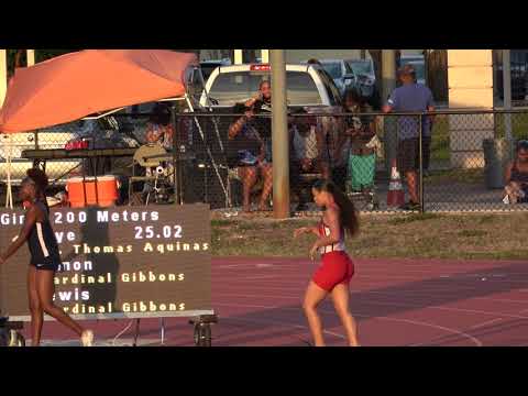 Girls 200m Section 1 Finals Fort Lauderdale City Championships 2021