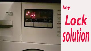 How do I take the key lock off my Bosch washing machine?|| Bosh machine ka key lock ka solution.?