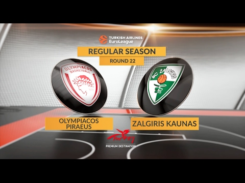 EuroLeague Highlights RS Round 22: Olympiacos Piraeus 73-64 Zalgiris Kaunas