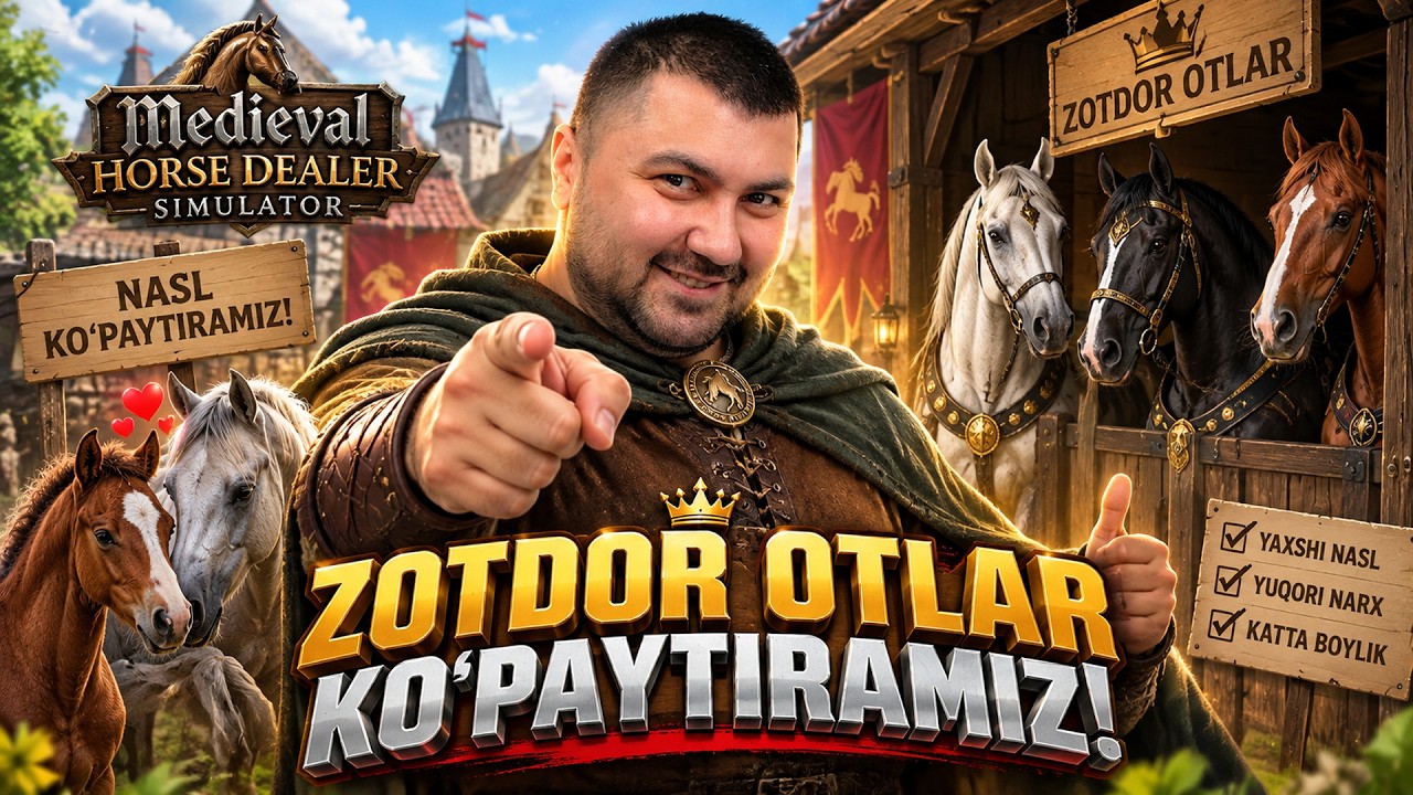 🐎 ZOTDOR OTLAR KO‘PAYTIRAMIZ! ➜ Medieval Horse Dealer Simulator #3