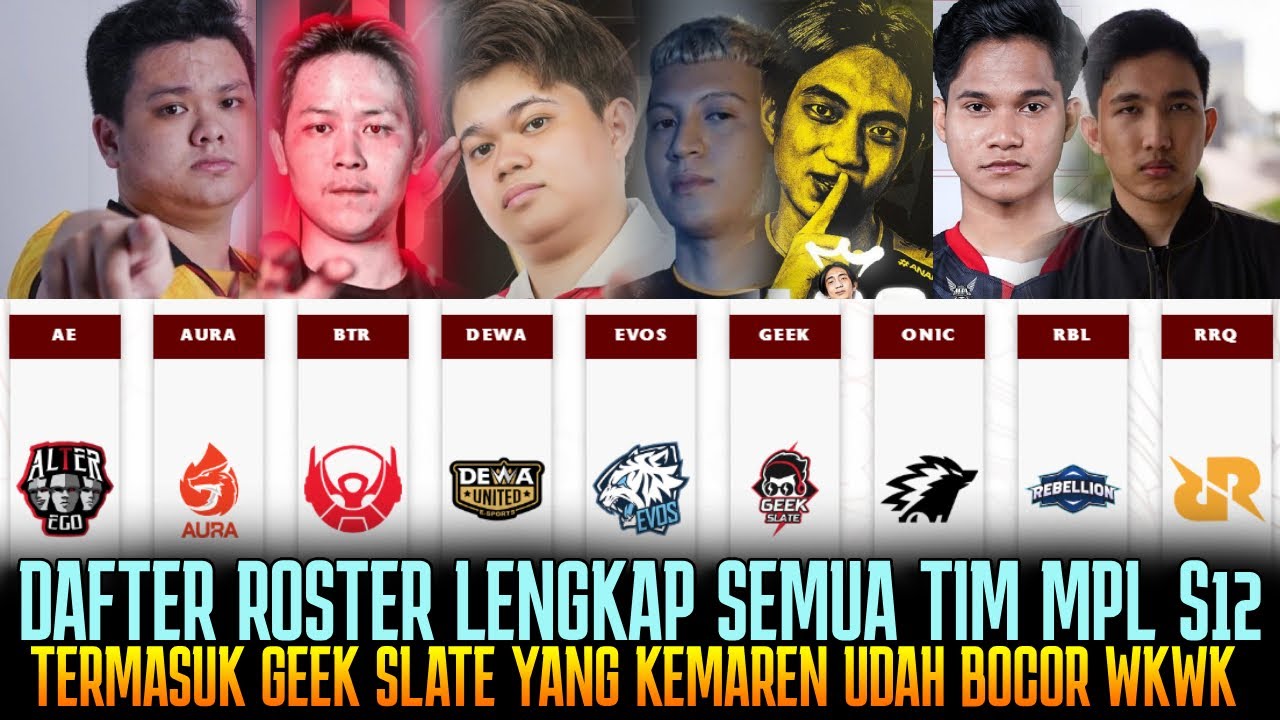 KEMBALINYA PARA LEGENDA! DAFTAR ROSTER LENGKAP SEMUA TIM MPL ID SEASON 12 SERU PARAH!