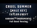 CRUEL SUMMER - MALE KEY - FULL BAND KARAOKE - INSTRUMENTAL - TAYLOR SWIFT/TEDDY SWIMS VERSION