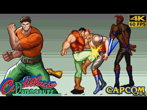 Cadillacs and Dinosaurs - Mess [Arcade / 1993] 4K 60FPS Speedrun