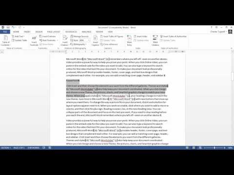 Creating an Index in Microsoft Word