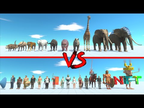 Modern Mammals vs All Humans - Animal Revolt Battle Simulator