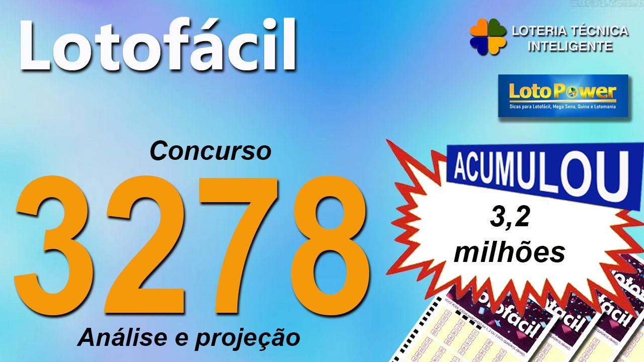 ANÁLISE E PROJEÇÃO PARA O CONCURSO 3278 DA LOTOFÁCIL - ACUMULADO