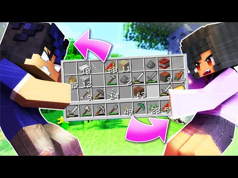 Minecraft BUT We Share ONE INVENTORY!