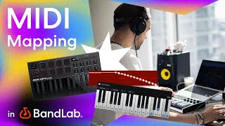 MIDI Mapping in BandLab's free web Studio (BandLab Tutorial)