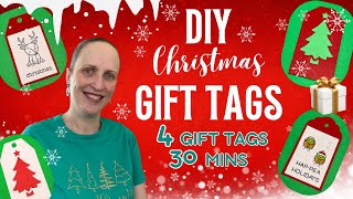 Easy DIY Christmas Gift Tags | 4 Handmade Designs in 30 Minutes! 🎄✨