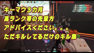 VALORANT　初コンペシルバー男の必死のキル。。。！！先輩方アドバイスください。。。！