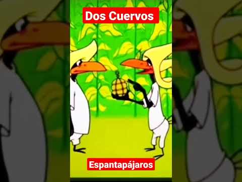 dos cuervos y un espantapájaros#dibujos #maiz #cuervos #espantapajaros #cuervos