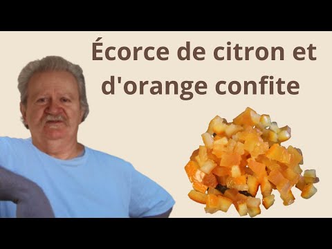 Écorce de citron et d'orange confite