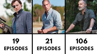 The Walking Dead Character Episode Counts