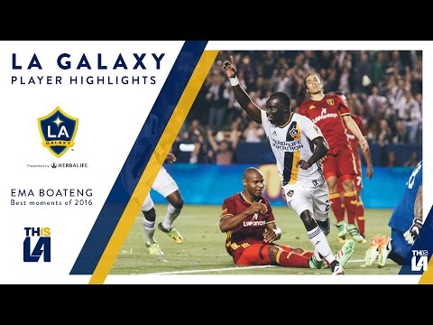 2018 LA Galaxy Emmanuel Boateng #24 Game Used Signed Black Jersey S 871
