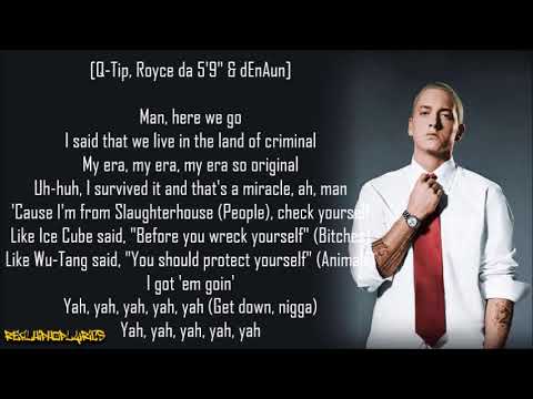 Eminem - Yah Yah ft. Royce da 5'9", Black Thought, Q-Tip, & Denaun (Lyrics)