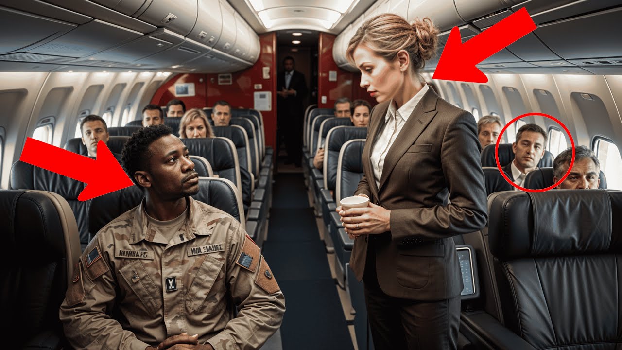 Black Soldier Denied First Class Seat by Woman, Unaware of Who's Watching From Behind…