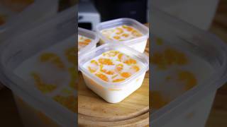 材料4つ！タッパーそのままみかん牛乳プリン作り方！#簡単レシピ