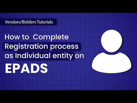 How to Complete Registration Process as a vendor on EPADS 2.0