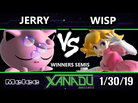 S@X 287 SSBM - Jerry (Jigglypuff) Vs. Wisp (Peach)  - Smash Melee Winners Semis