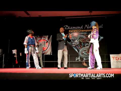 Morgan Plowden v RaeLynn Perkins - 2013 Diamond Nationals Finals - Women's Sparring Grand