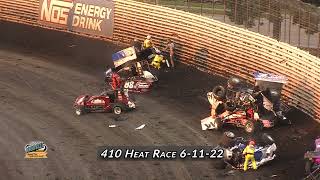 Knoxville Raceway 410 Heat 2 Crash / June 11, 2022