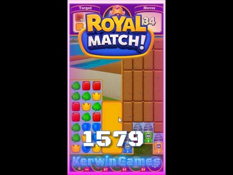 Royal Match Level 1579 - Super Hard Level - No Boosters Gameplay