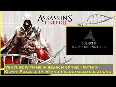 Assassin's Creed 2- Glyph Puzzle Solutions 16-20