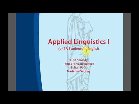 Applied Linguistics I for BA Students in English