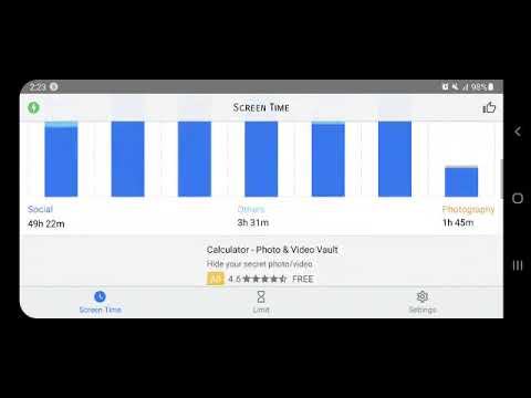 Screen time calculating app