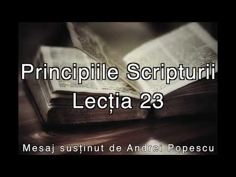Principiile Scripturii - Lectia 23 - Biruinta asupra pacatului