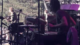 Drumming with Stornoway at a UK festival