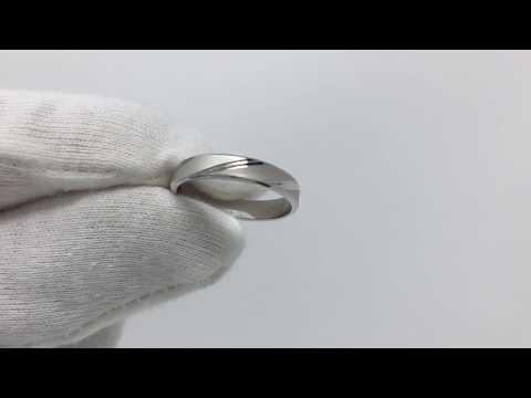 DOUBLE INLAY WEDDING RING IN 18K WHITE GOLD (3.5MM)