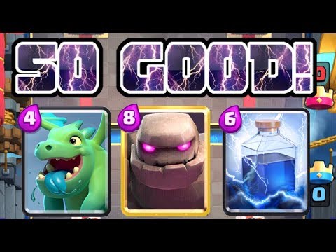 META GOLEM LIGHTNING DECK IS TOO GOOD! BEATS PEKKA AND WITCH DECKS! | Clash Royale