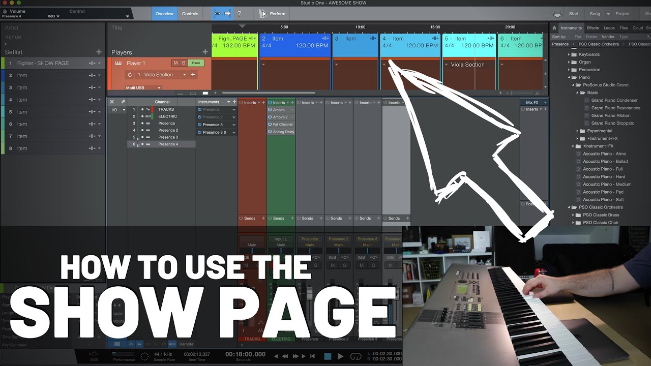 How to Set Up the Show Page in #StudioOne