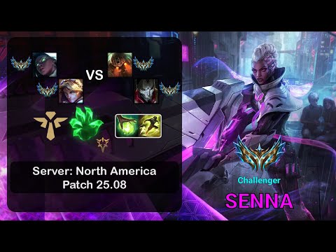 Senna Support + Ezreal vs Nautilus + Jhin - NA Challenger - Patch 25.08
