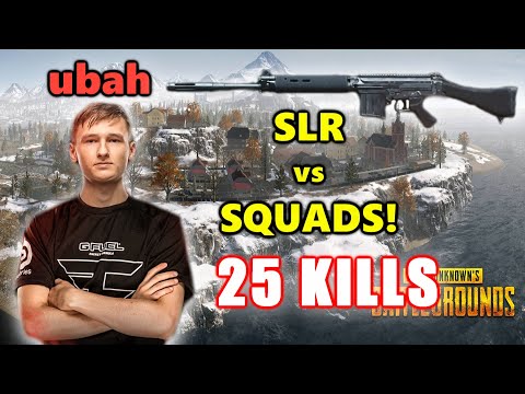 FaZe ubah - 25 KILLS - SLR vs SQUADS! - PUBG