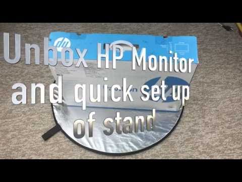 HP Pavilion 25" Widescreen LED Monitor UNBOXING - SET UP OF STAND