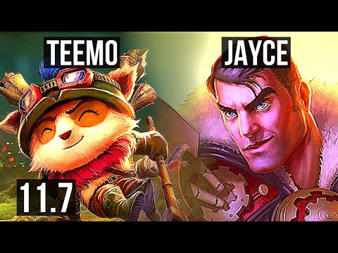 TEEMO vs JAYCE (TOP) | Rank 4 Teemo, 0/1/6 | NA Grandmaster | v11.7